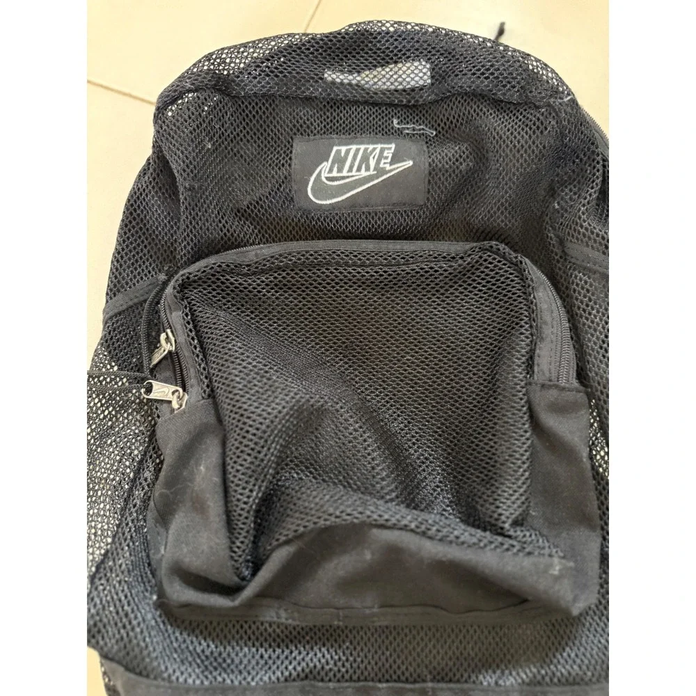 Vintage Nike Mesh Backpack Black Y2K Mini Backpack Sport Utility Bag‎